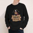 Read Book Reader Library Reading Librarian Pirate Bookworm Youth Long Sleeve Tee