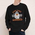 Read More Books Cute Ghost Reading Book Teacher Halloween Youth Long Sleeve Tee