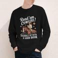 Read 'Em Cowgirl Saddle Up With A Good Book Rodeo Bookworm Youth Long Sleeve Tee