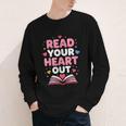 Read Your Heart Out Valentine Reading Book For Kid Teacher Youth Long Sleeve Tee Read Your Heart Out Valentine Reading Book For Kid Teacher Youth Long Sleeve Tee