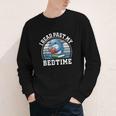I Read Past My Bedtime Reading Dolphin Book Lover Youth Long Sleeve Tee