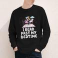 I Read Past My Bedtime Reading Unicorn Book Lover Youth Long Sleeve Tee