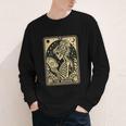 The Reader Tarot Card Book Lover Skeleton Reading Book Youth Long Sleeve Tee