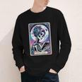 The Reader Tarot Card Reading Skeleton Skull Book Lover Youth Long Sleeve Tee