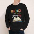 Reading Books Bibliophile Hooray It's Library Day Youth Long Sleeve Tee Reading Books Bibliophile Hooray It's Library Day Youth Long Sleeve Tee
