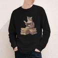 Reading Cat Book Lover Youth Long Sleeve Tee