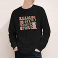 Reading Is My Favorite Sport Retro Groovy Book Lovers Youth Long Sleeve Tee Reading Is My Favorite Sport Retro Groovy Book Lovers Youth Long Sleeve Tee
