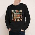 Reading Is My Therapy Book Lover Youth Long Sleeve Tee
