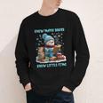 Reading Snow So Many Books Christmas Snow Little Time Youth Long Sleeve Tee