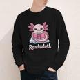 Readsalotl Axolotl Reading Cute Book Lover Bookworm Youth Long Sleeve Tee