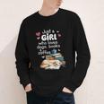 Retro Just A Girl Who Love Dogs Books And Coffee Bookworm Youth Long Sleeve Tee