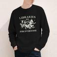 Retro Libraries Are For Everyone Racoon Reading Book Lover Youth Long Sleeve Tee Retro Libraries Are For Everyone Racoon Reading Book Lover Youth Long Sleeve Tee