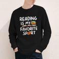Retro Reading Is My Favorite Sport Football World Book Day Youth Long Sleeve Tee