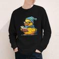 Rubber Duck Reading Book Rubber Duckie Reader Coffee Lover Youth Long Sleeve Tee