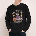 Salem Witch Book Club Bookish Halloween Raccoon Witchcraft Youth Long Sleeve Tee