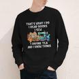 Sewing Reading Books Drinking Tea Sew Sewist Youth Long Sleeve Tee