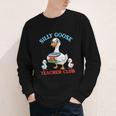 Silly Goose With Books Teacher Club School Educator Youth Long Sleeve Tee Silly Goose With Books Teacher Club School Educator Youth Long Sleeve Tee