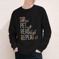 Sip Tea Pet Cats Read Books Repeat Book Cat Lover Youth Long Sleeve Tee Sip Tea Pet Cats Read Books Repeat Book Cat Lover Youth Long Sleeve Tee