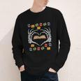 Skeleton Heart Read Reading Book Librarian Halloween Women Youth Long Sleeve Tee