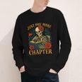 Skeleton Read Book Just One More Chapter Floral Book Lover Youth Long Sleeve Tee Skeleton Read Book Just One More Chapter Floral Book Lover Youth Long Sleeve Tee