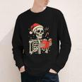 Skeleton Reading Book Christmas Teacher Librarian Book Lover Youth Long Sleeve Tee Skeleton Reading Book Christmas Teacher Librarian Book Lover Youth Long Sleeve Tee