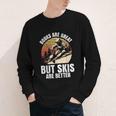 Skier BOOKS ARE GREAT BUT SKIS ARE BETTER Vintage Youth Long Sleeve Tee