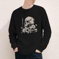 Skull Books Flowers Goth Reader Grunge Dark Alt Aesthetic Youth Long Sleeve Tee Skull Books Flowers Goth Reader Grunge Dark Alt Aesthetic Youth Long Sleeve Tee