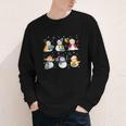 Snowman Reading Books Teacher Christmas Librarian Bookworm Youth Long Sleeve Tee