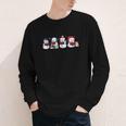 Snowman Reading Books Teacher Librarian Bookworm Christmas Youth Long Sleeve Tee