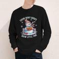 Snowman Reading Snow Many Books Snow Little Time Winter Youth Long Sleeve Tee