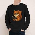Squirrel Reading Book Lover Youth Long Sleeve Tee
