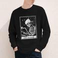 Tarot Card Shirt The Reader Tarot Skeleton Reading Book Youth Long Sleeve Tee Tarot Card Shirt The Reader Tarot Skeleton Reading Book Youth Long Sleeve Tee