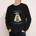 Teacher Alien Books UFO Reading Take Me To Your Reader Youth Long Sleeve Tee