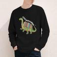 Teachersaurus Dinosaur Teachers Dino Reading Book Librarian Youth Long Sleeve Tee
