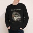 Tired Moms Book Club Dark Floral Coffee Skeleton Youth Long Sleeve Tee