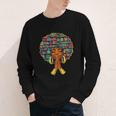 History Month Afro Women Book Lover Librarian Teacher Youth Long Sleeve Tee