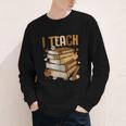 History Month I Teach Melanin Book Black Teacher Youth Long Sleeve Tee