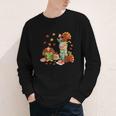 Turkey Reading Books Fall Librarian Book Lover Teacher Kids Youth Long Sleeve Tee