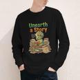 Unearth a Story Triceratops Dinosaur Reading Books Cute Dino Youth Long Sleeve Tee Unearth a Story Triceratops Dinosaur Reading Books Cute Dino Youth Long Sleeve Tee