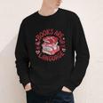 Valentine Book Lover Books Are My Love Language Women Girl Youth Long Sleeve Tee