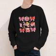 Valentine Cupid Coquette Pink Bow Apple Books Teacher Youth Long Sleeve Tee Valentine Cupid Coquette Pink Bow Apple Books Teacher Youth Long Sleeve Tee