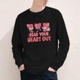Valentine Day Book Read Your Heart Out Lovers Teacher Kids Youth Long Sleeve Tee Valentine Day Book Read Your Heart Out Lovers Teacher Kids Youth Long Sleeve Tee