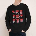 Valentines Day Librarian Heart Reading Book Women Men Kids Youth Long Sleeve Tee