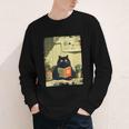 Vintage Japanese Cat Book Lovers Librarian Cat Dad Teacher Youth Long Sleeve Tee Vintage Japanese Cat Book Lovers Librarian Cat Dad Teacher Youth Long Sleeve Tee