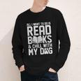 All I Want To Do Is Read Books Reading Dog Lovers Youth Long Sleeve Tee