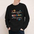 I Want To Be A Schwa Read Book Reading Librarian Youth Long Sleeve Tee