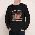 When I Think About Books I Touch My Shelf Bookworm Lovers Youth Long Sleeve Tee