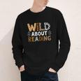 Wild About Reading Animal Bookworm Library Book Lover Reader Youth Long Sleeve Tee