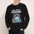 Wild About Reading Book Lover Hippo Youth Long Sleeve Tee