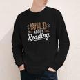 Wild About Reading Books Reader Lover Bookworm Leopard Print Youth Long Sleeve Tee